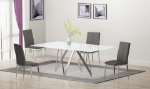 Picture of Gray or Black faux leather upholstery Side Chair