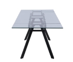 Picture of 35"x 63" extendable clear glass top Extendable Table