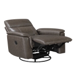 Picture of Genuine leather Dark Brown Glider Reclining Chair