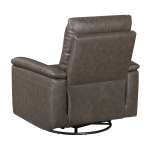 Picture of Genuine leather Dark Brown Glider Reclining Chair