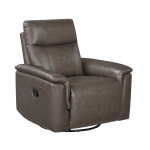 Picture of Genuine leather Dark Brown Glider Reclining Chair