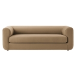 Picture of 89" Velvet Upholstered Taupe Sofa