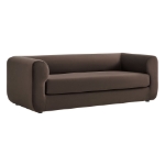 Picture of 89" Velvet Upholstered Chocolate Brown Sofa