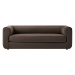 Picture of 89" Velvet Upholstered Chocolate Brown Sofa