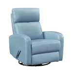 Picture of Genuine leather Glider Blue Reclining Chair