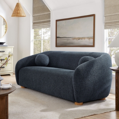 Show details for Fabric Sofa in Navy Picture of Fabric Sofa in Navy