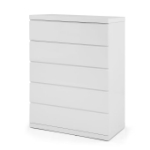 Picture of 36"L x 47"H White Five Drawer Chest