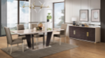 Picture of 59-71" Extendable Pearl Metallic Dining Table