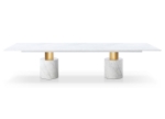 Picture of 120" x 48"  Marble White or Black Rectangular Dining Table