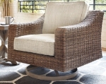 Picture of Outdoor fabric swivel lounge chair