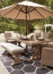 Picture of Outdoor fabric Dining Table and Square End Table