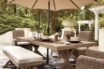 Picture of Outdoor fabric Dining Table and Square End Table