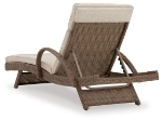 Picture of Outdoor fabric Chaise Lounge with Cushion