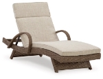Picture of Outdoor fabric Chaise Lounge with Cushion