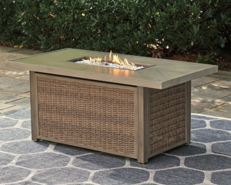 Picture of Outdoor fabric Rectangular Fire Pit Table