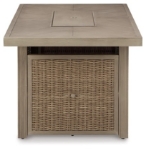 Picture of Outdoor fabric Rectangular Fire Pit Table