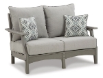 Picture of Outdoor Gray finish wood Loveseat and 2 Chairs with Coffee Table and more outdoor collections