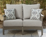 Picture of Outdoor Gray finish wood Loveseat w/Cushion