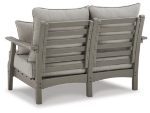 Picture of Outdoor Gray finish wood Loveseat w/Cushion