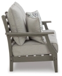 Picture of Outdoor Gray finish wood Loveseat w/Cushion