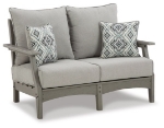 Picture of Outdoor Gray finish wood Loveseat w/Cushion
