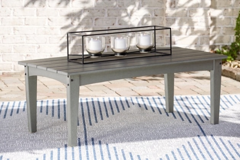 Picture of Outdoor Gray finish wood Rectangular Cocktail Table