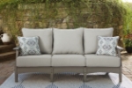 Picture of Outdoor Gray finish wood Sofa with Cushion