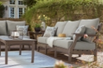 Picture of Outdoor Gray finish wood Sofa with Cushion