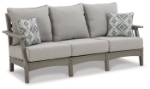 Picture of Outdoor Gray finish wood Sofa with Cushion