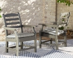 Picture of Outdoor Gray finish wood Arm Chair With Cushion