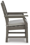 Picture of Outdoor Gray finish wood Arm Chair With Cushion