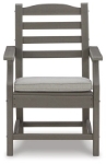 Picture of Outdoor Gray finish wood Arm Chair With Cushion