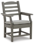 Picture of Outdoor Gray finish wood Arm Chair With Cushion