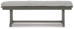 Picture of Outdoor Gray finish wood Bench with Cushion