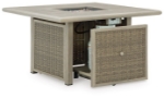 Picture of Outdoor Wood finish Square Fire Pit Table
