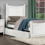 Picture of White or Grey Twin Bed w/trundle or w/o trundle