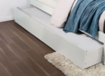 Picture of White or Grey Twin Bed w/trundle or w/o trundle