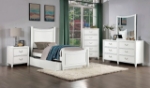 Picture of White or Grey Twin Bed w/trundle or w/o trundle
