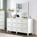 Picture of White Dresser and Mirror