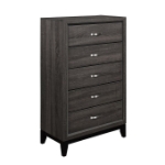 Picture of Gray Twin bed, Full bed, Dresser and mirror, Chest and Night stand Bedroom set collection