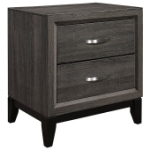 Picture of Gray Twin bed, Full bed, Dresser and mirror, Chest and Night stand Bedroom set collection