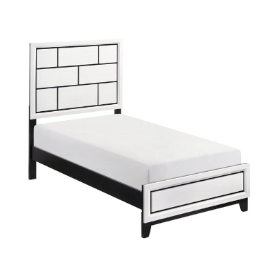 Show details for White Finish Faux wood Twin Bed Picture of White Finish Faux wood Twin Bed