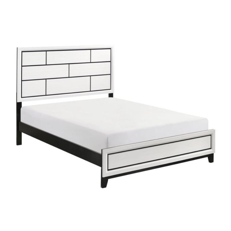 Picture of White Finish Faux wood Full Bed
