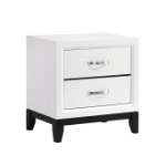 Picture of White And Gray Finish Faux wood Night Stand