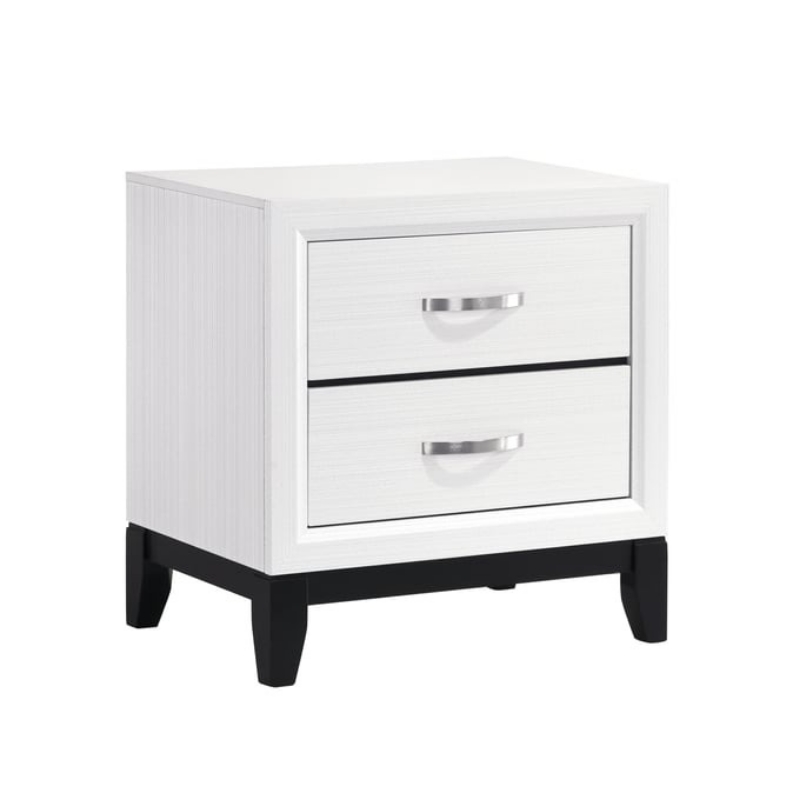 Picture of White And Gray Finish Faux wood Night Stand