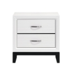 Picture of White And Gray Finish Faux wood Night Stand