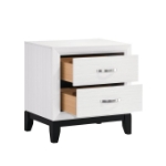 Picture of White And Gray Finish Faux wood Night Stand