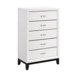 Picture of 31"L x 50.5"H White And Gray Finish Faux wood Chest