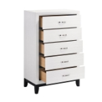 Picture of 31"L x 50.5"H White And Gray Finish Faux wood Chest