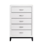 Picture of 31"L x 50.5"H White And Gray Finish Faux wood Chest